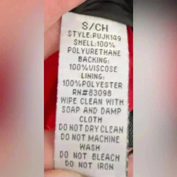 Ci Sono Black Faux Leather Silver Spiked Embellishment Jacket; size S - Picture 10 of 10